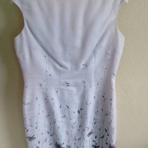 Laundry Ice Blue Silk Cocktail Dress